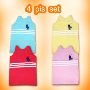 4 Pieces MultiColor Sando Ganj t shirt / Tank Top For Kids 0-5 years